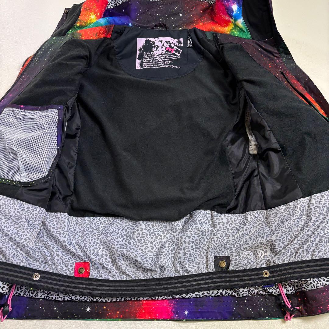 MISTRAL スノーボードウェア 上下セット 銀河柄 M 宇宙柄 スノボウェア