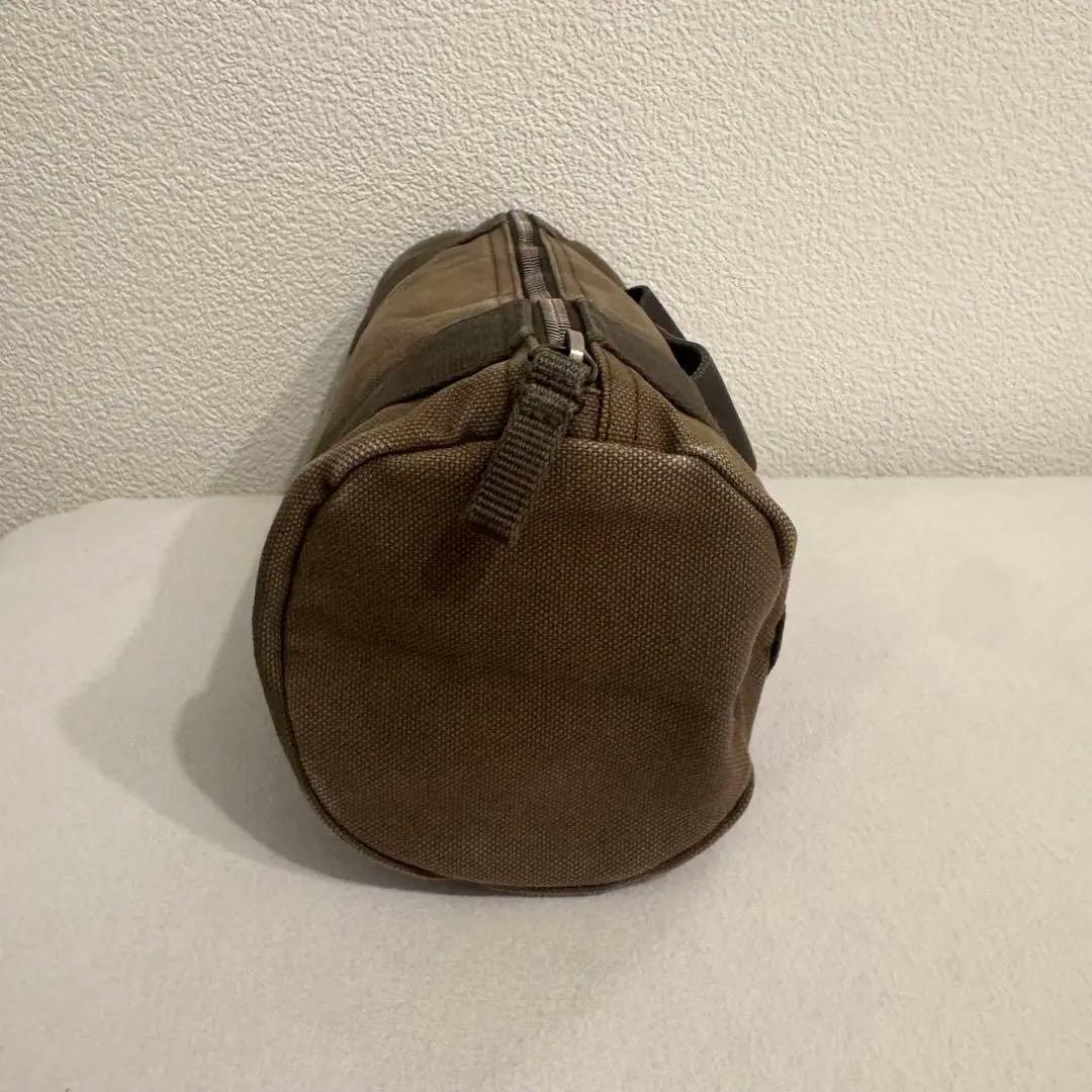 【美品】miumiu ミュウミュウ デニム ドラム型 ポーチ ブラウン 大容量