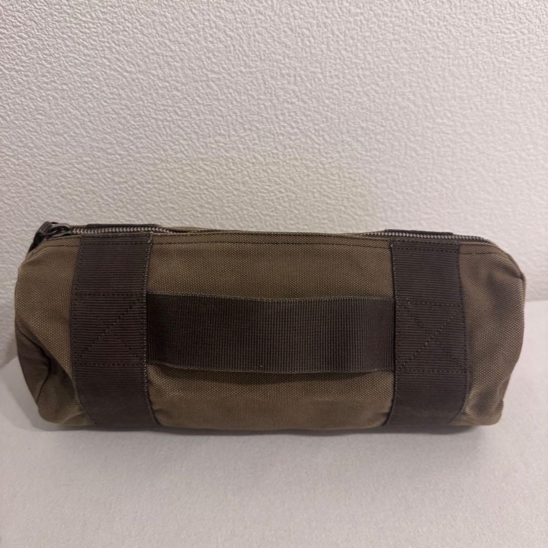 【美品】miumiu ミュウミュウ デニム ドラム型 ポーチ ブラウン 大容量