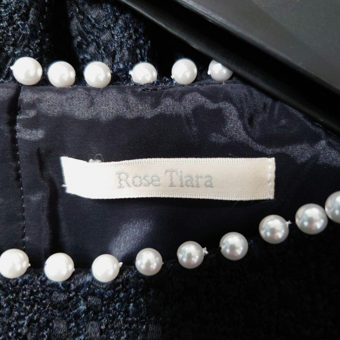 美品大きいサイズ　ローズティアラ　ファニーツイードペプラムブラウス