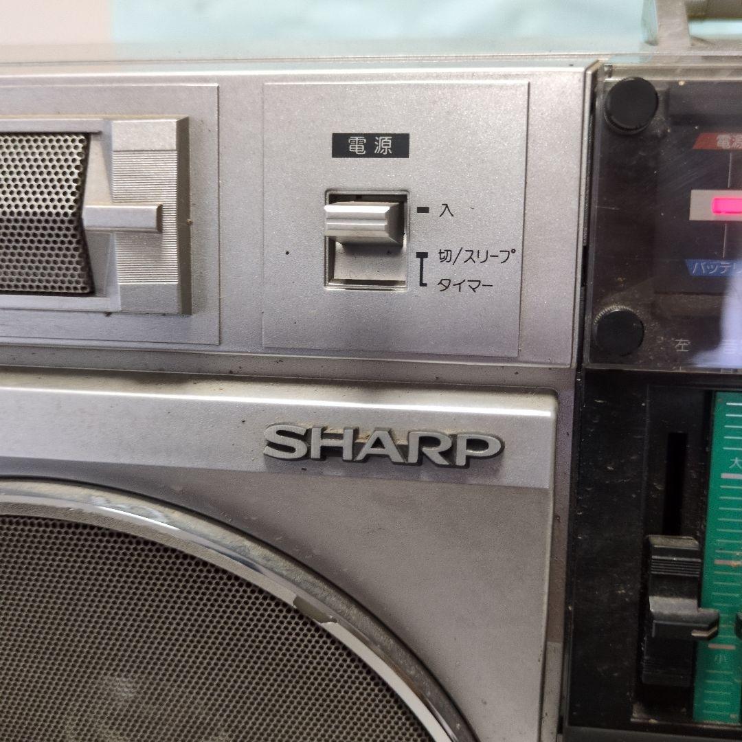 昭和レトロ希少シャープGF−757 シルバー ラジカセ
