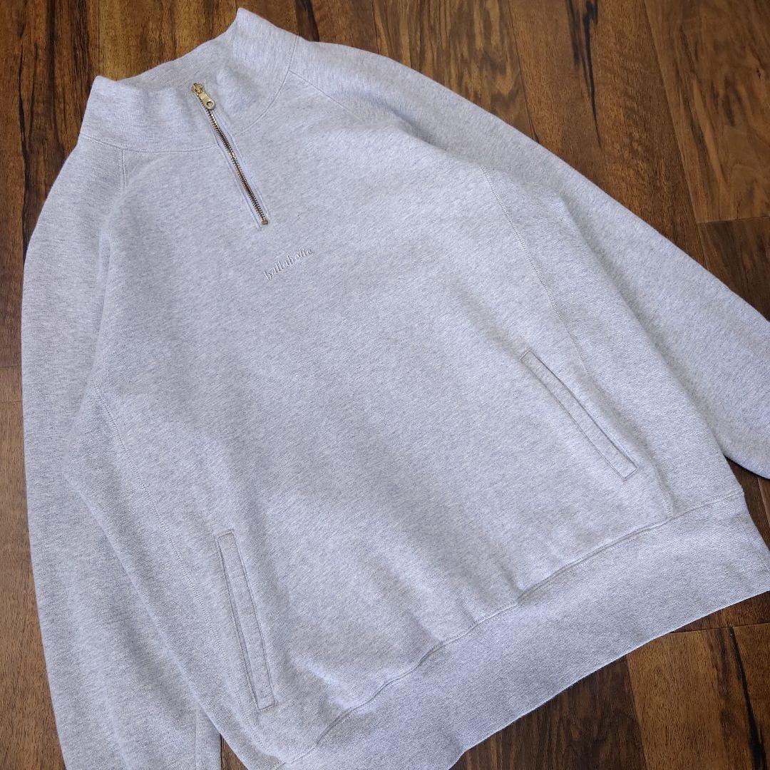美品 ballaholic ハーフジップ オーバーサイズ スウェット グレー