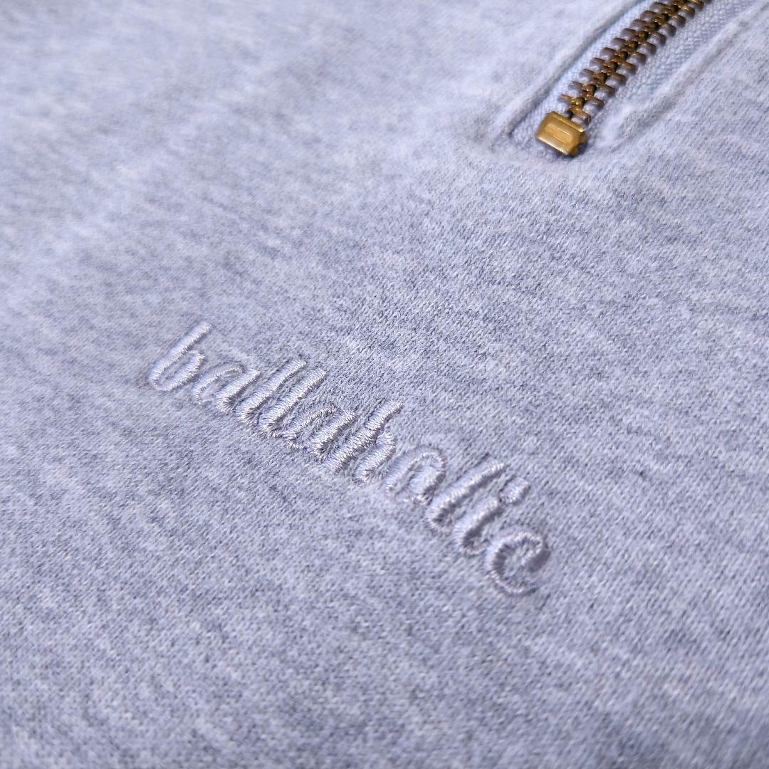 美品 ballaholic ハーフジップ オーバーサイズ スウェット グレー