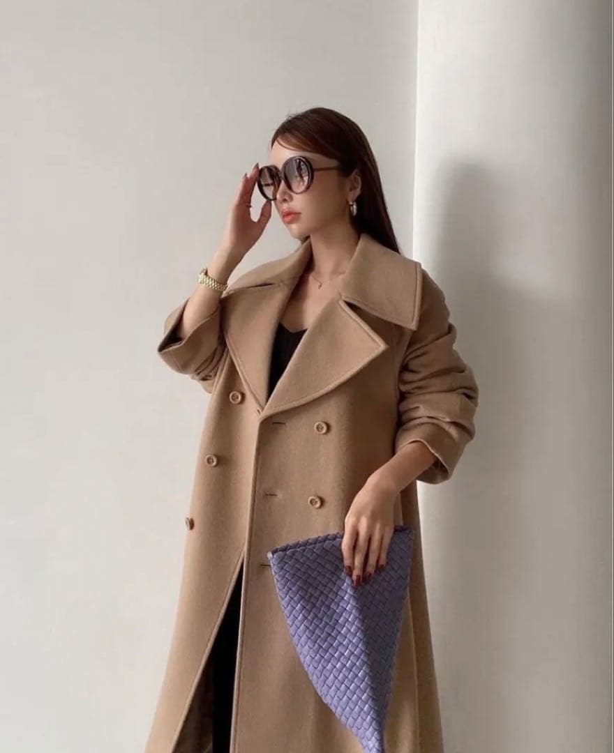 ジャケット・アウター eimy istoire belted chester coat camel
