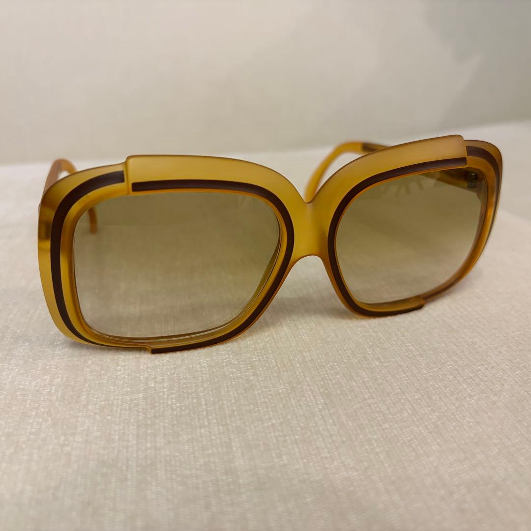 Christian Dior ブラウン スクエア サングラス　ヴィンテージ