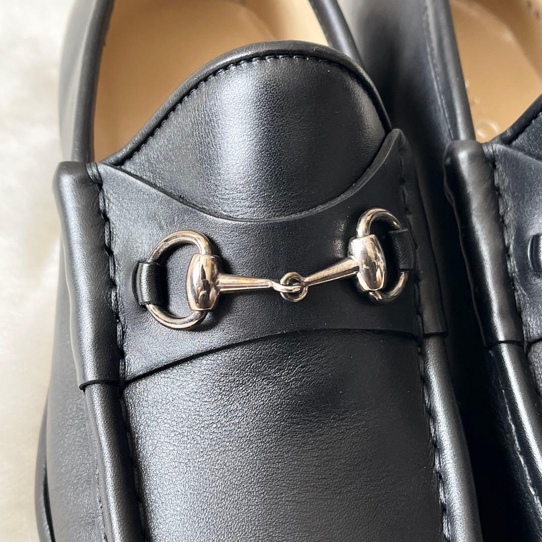 新品未使用✨GUCCIグッチ　ホースビットローファー　ブラック　レザー　黒　金具