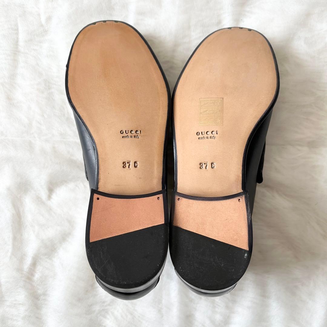 新品未使用✨GUCCIグッチ　ホースビットローファー　ブラック　レザー　黒　金具