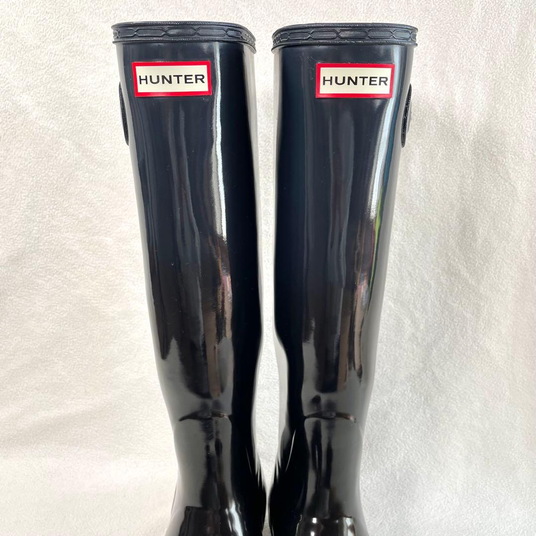 極美品✨ハンター グロス トールブーツ グラデーション ロング 艶あり 長靴