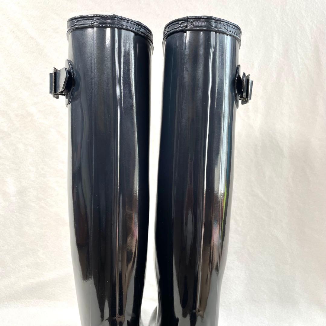 極美品✨ハンター グロス トールブーツ グラデーション ロング 艶あり 長靴