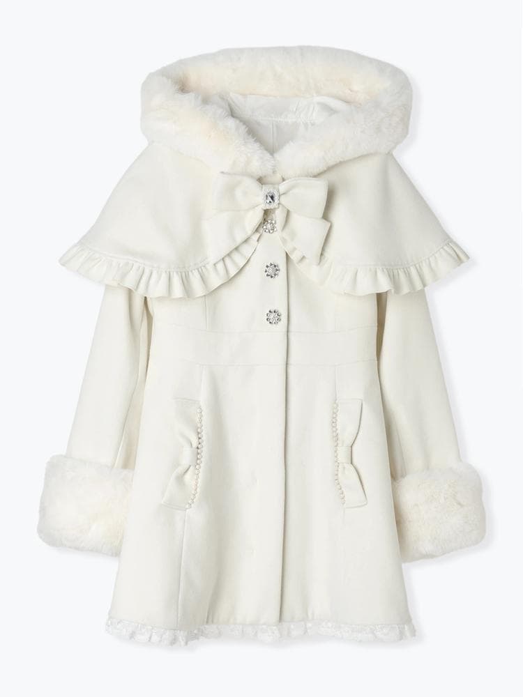 NOEMIE新品ドーリーフードケープフレアコート