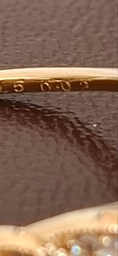 K18YG リング ローズカット ダイヤ　エメラルド　リーフ　ベーネベーネ