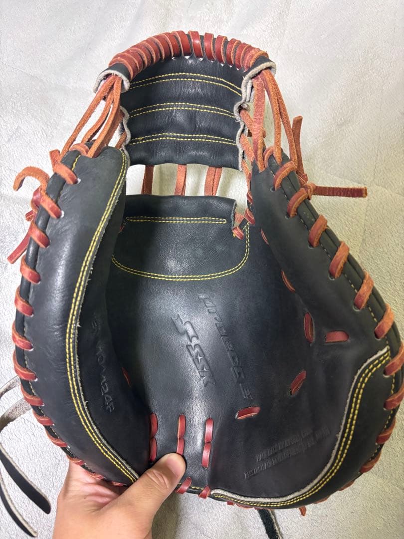 SSK 軟式野球グローブ BENM04424F 黒/赤