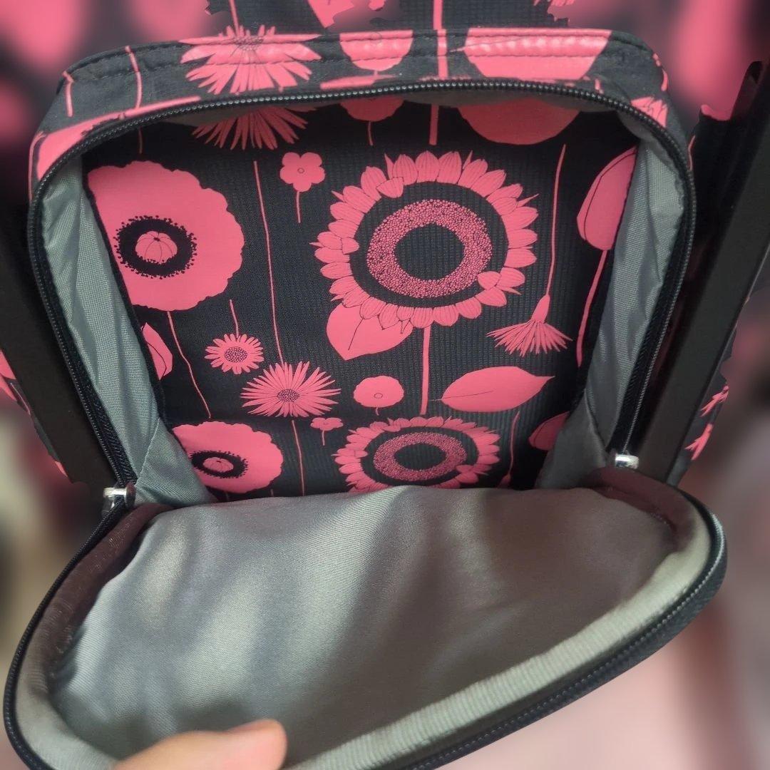 スワニー　中原淳一コラボ　キャリー　ブラック×ピンク <4輪ストッパー付>