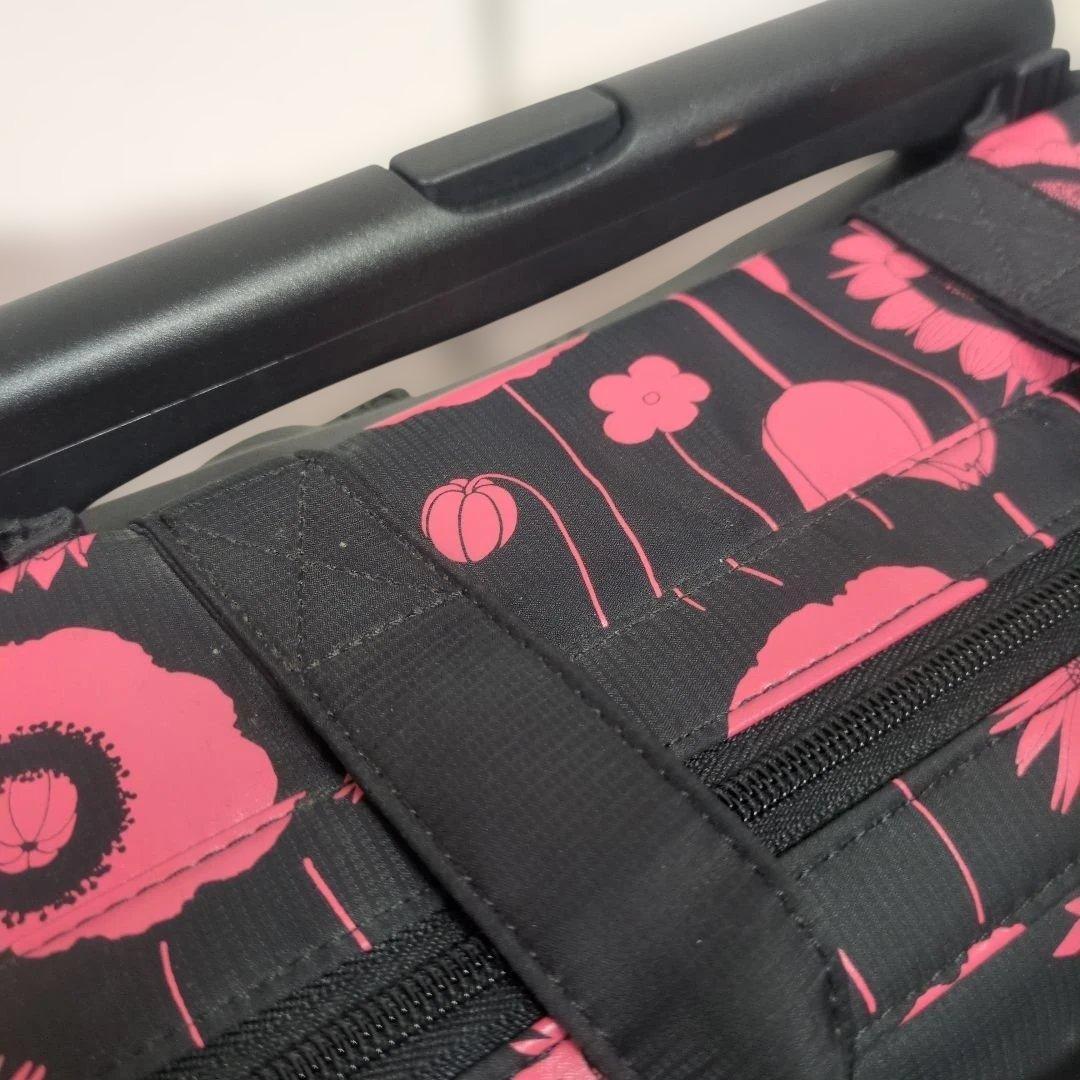 スワニー　中原淳一コラボ　キャリー　ブラック×ピンク <4輪ストッパー付>