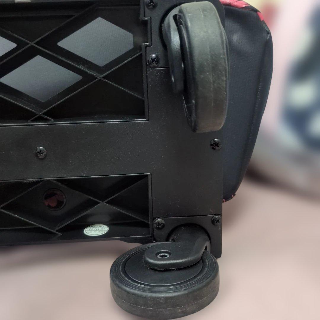 スワニー　中原淳一コラボ　キャリー　ブラック×ピンク <4輪ストッパー付>