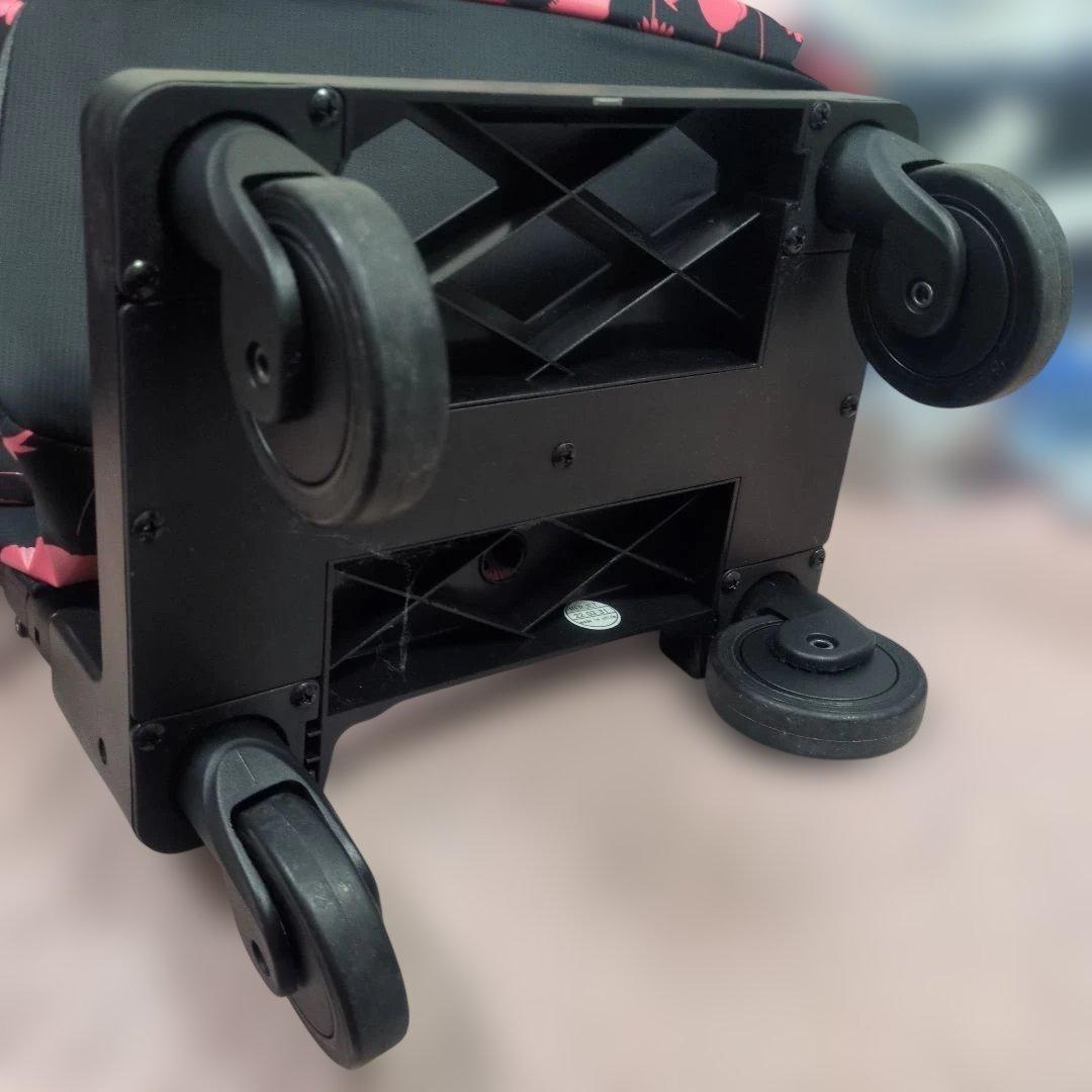 スワニー　中原淳一コラボ　キャリー　ブラック×ピンク <4輪ストッパー付>