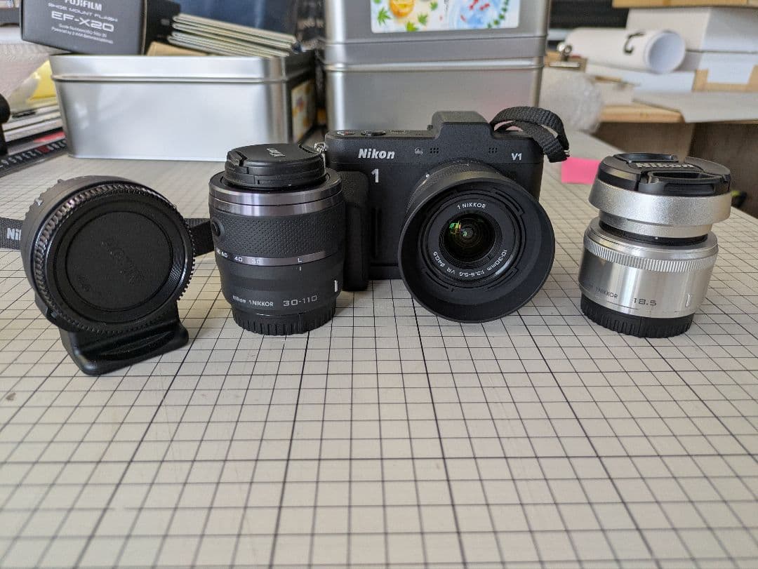 Nikon 1 V1 ミラーレスカメラ レンズ3本、FT1付き