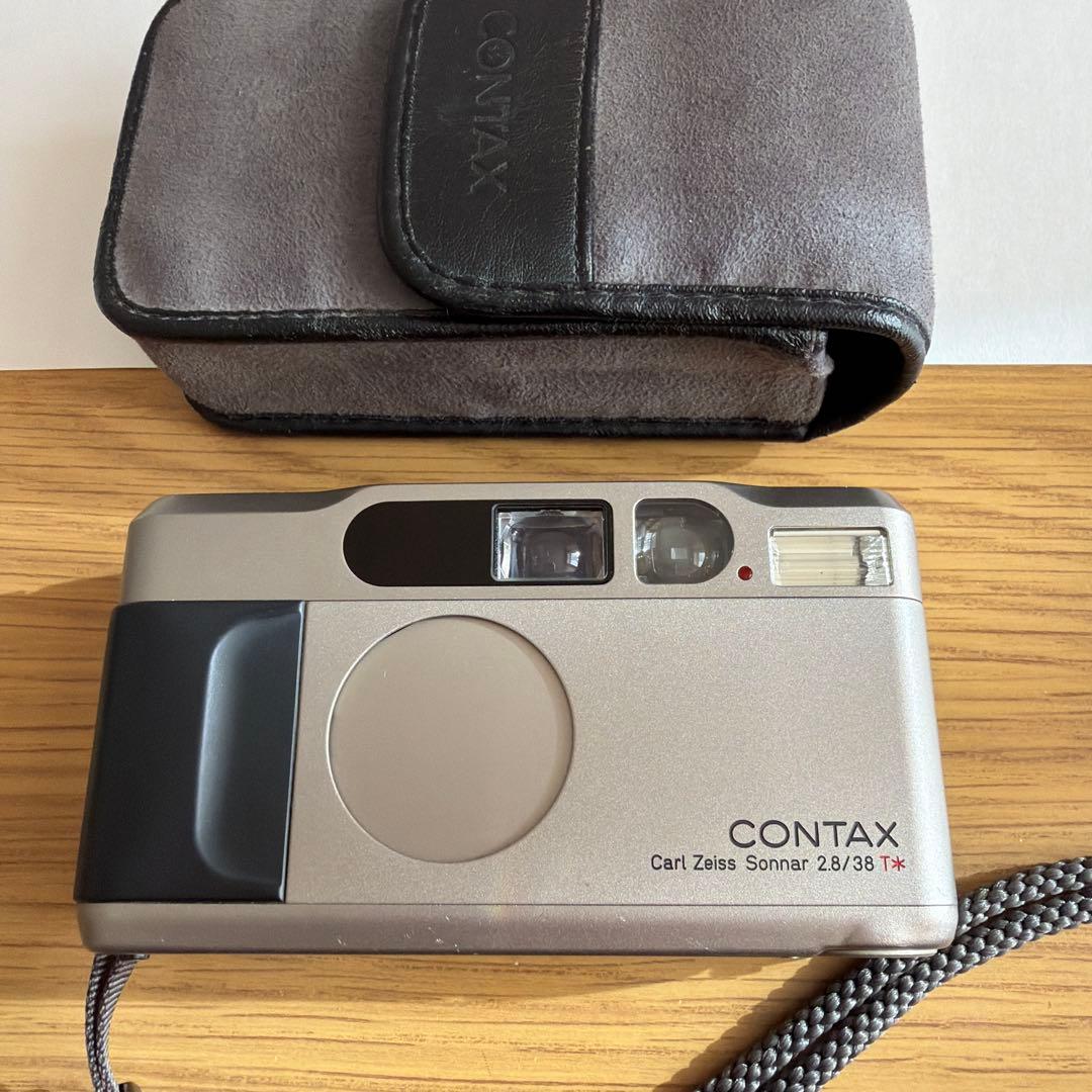 【動作確認済】CONTAX T2 チタンシルバー 35mmフィルムカメラ