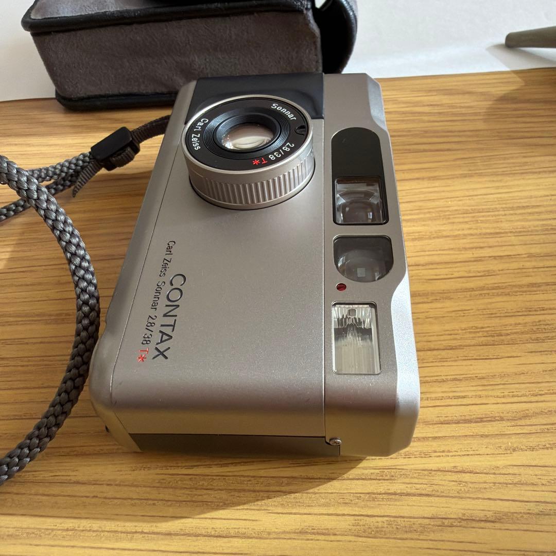 【動作確認済】CONTAX T2 チタンシルバー 35mmフィルムカメラ