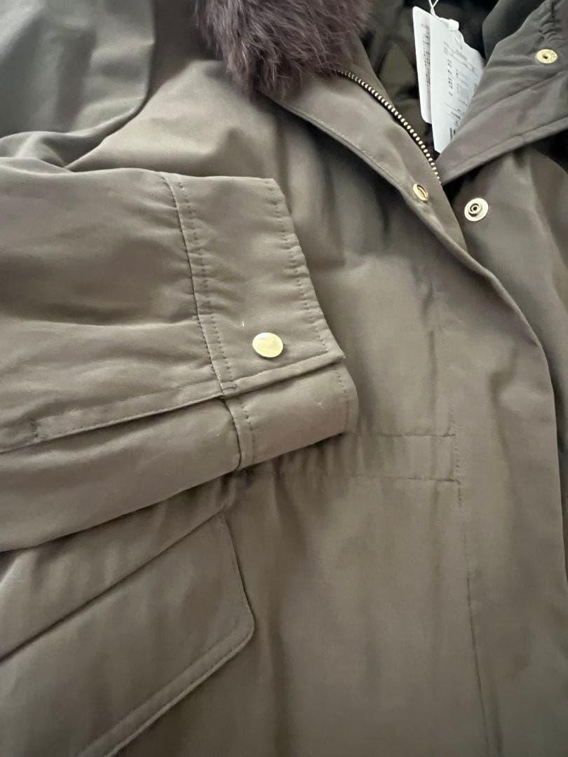 アプワイザーリッシェ　モッズコート　カーキ　ファー付き