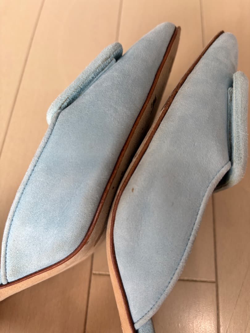 MANOLO BLAHNIK メイセールスエード ミュール　35.5