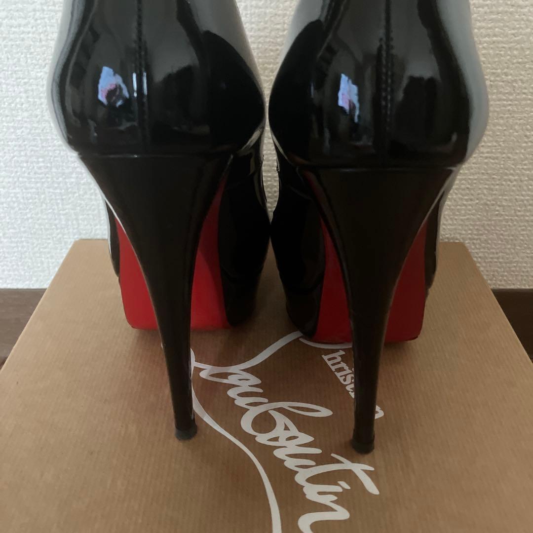 靴 Lady Peep 150mm patent calf 36