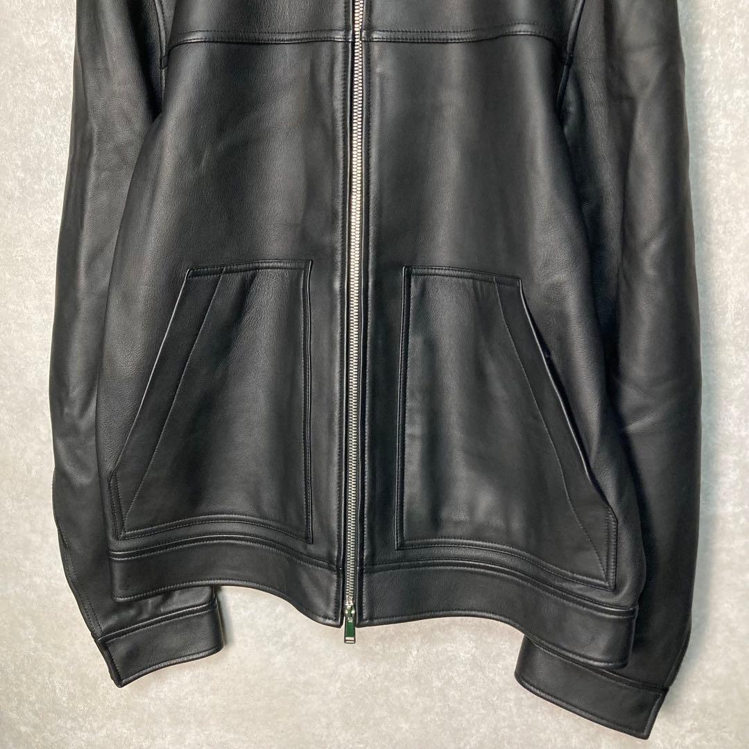 未使用級 定価14万 Theory セオリー ラムレザージャケット ブラック