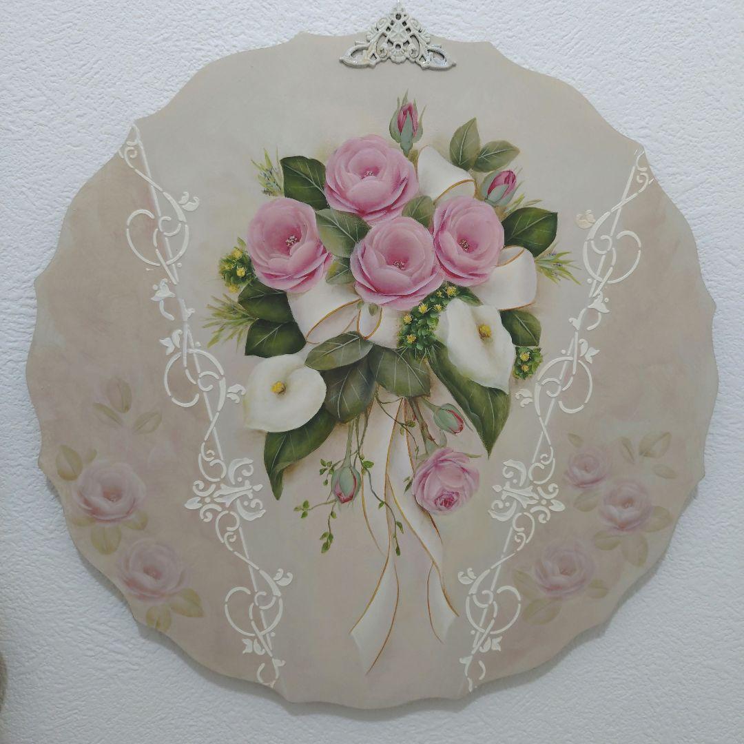 スカラップボード　両面描き　トールペイント作品