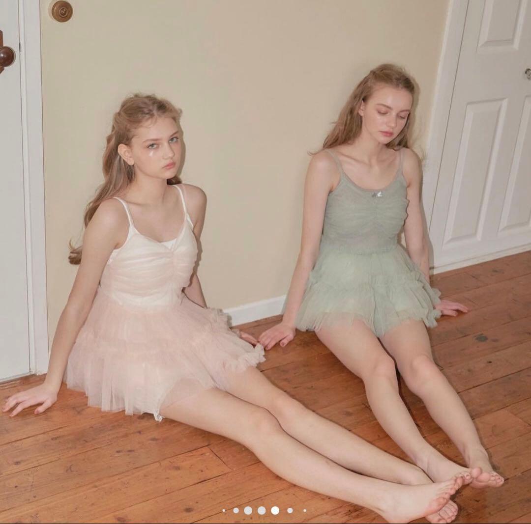 ワンピース \"Ballerina\" fairy tulle peplum tops