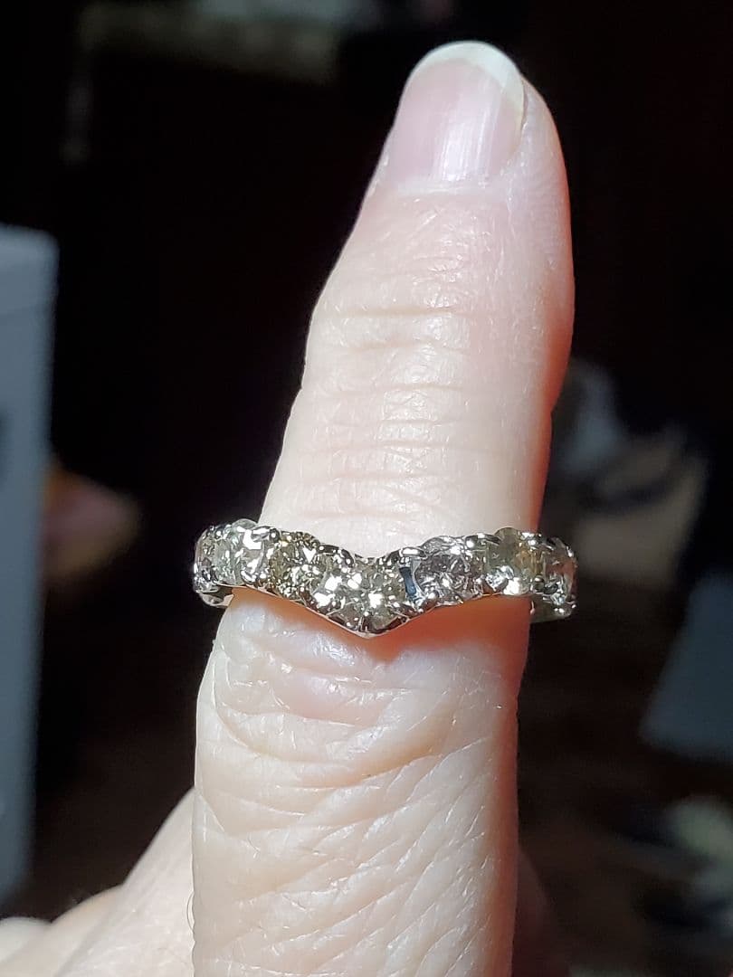 こ*読様 V字型K18WGエタニティリング2.0ct