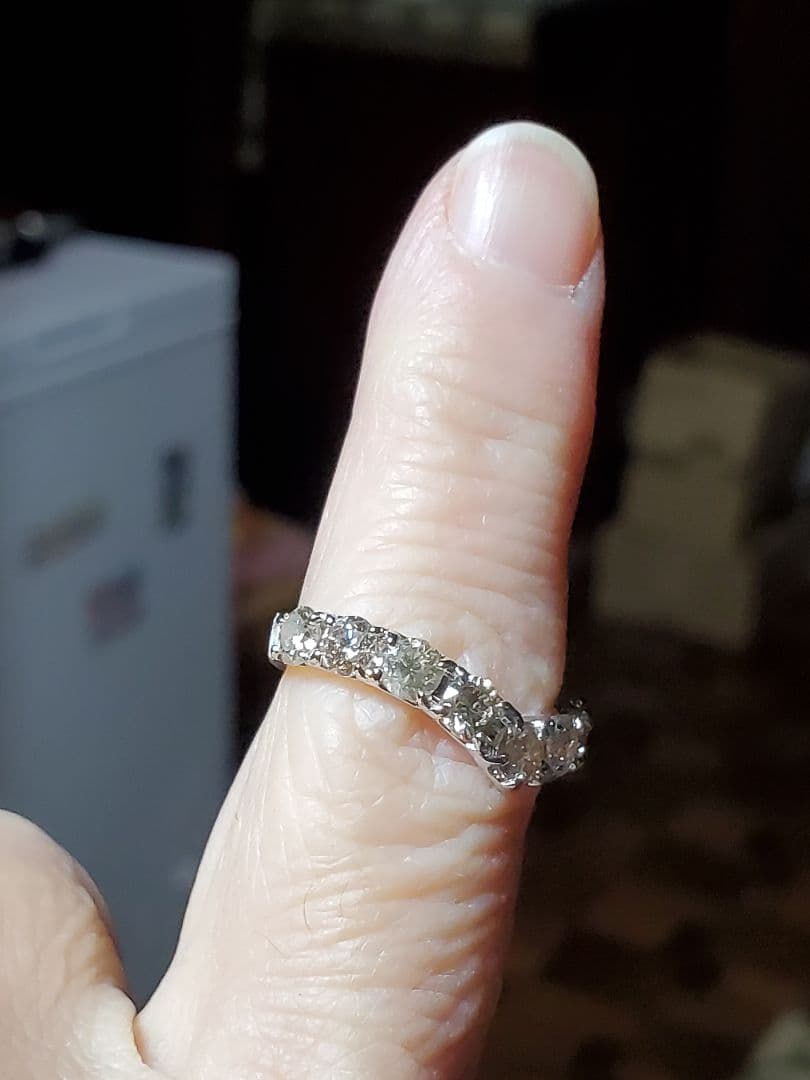 こ*読様 V字型K18WGエタニティリング2.0ct