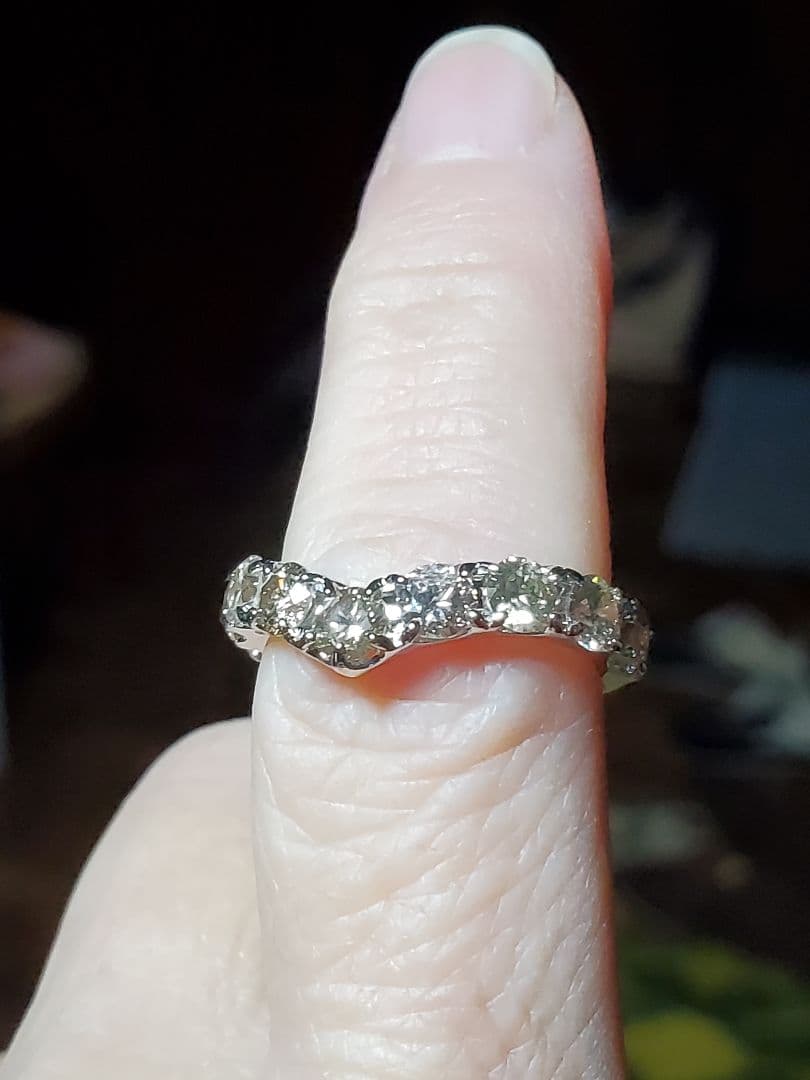 こ*読様 V字型K18WGエタニティリング2.0ct