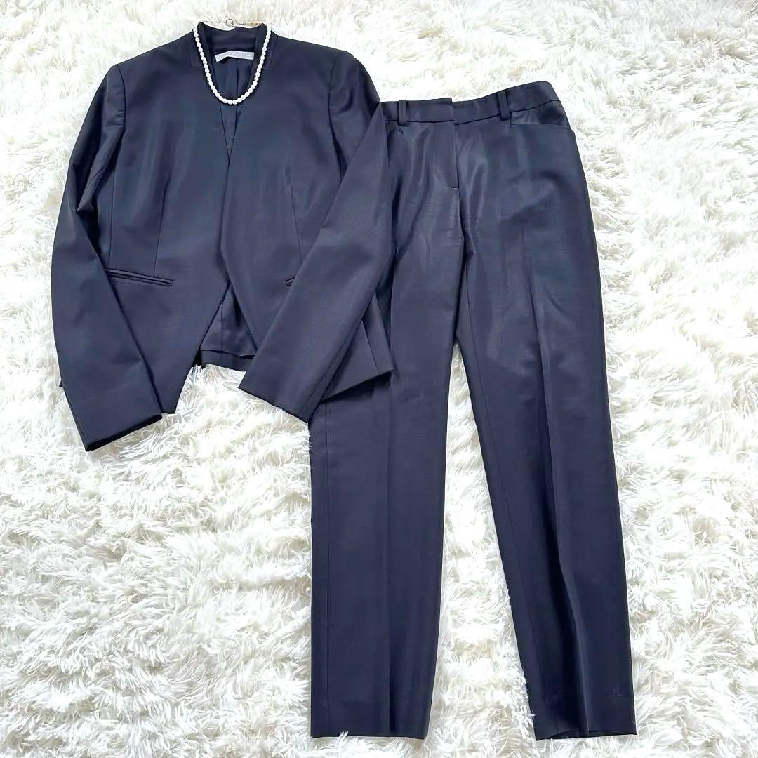 【美品】Theory luxe EXECUTIVE ノーカラー パンツスーツ36