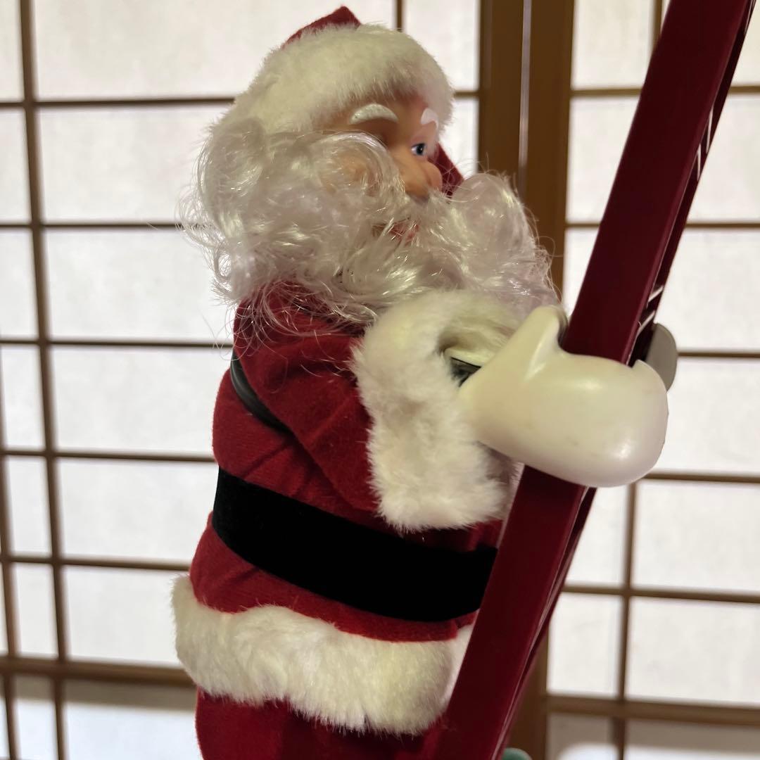 サンタさんが電動ではしごを上り下りします！ライト付き クリスマスソングも流れる