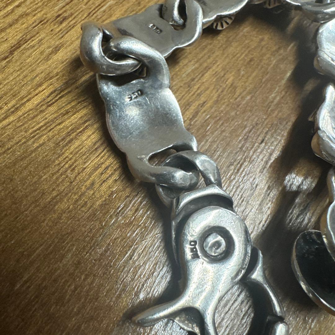 シルバー950チェーンブレスレット クロウ 爪モチーフ ブレスレットヴィンテージ