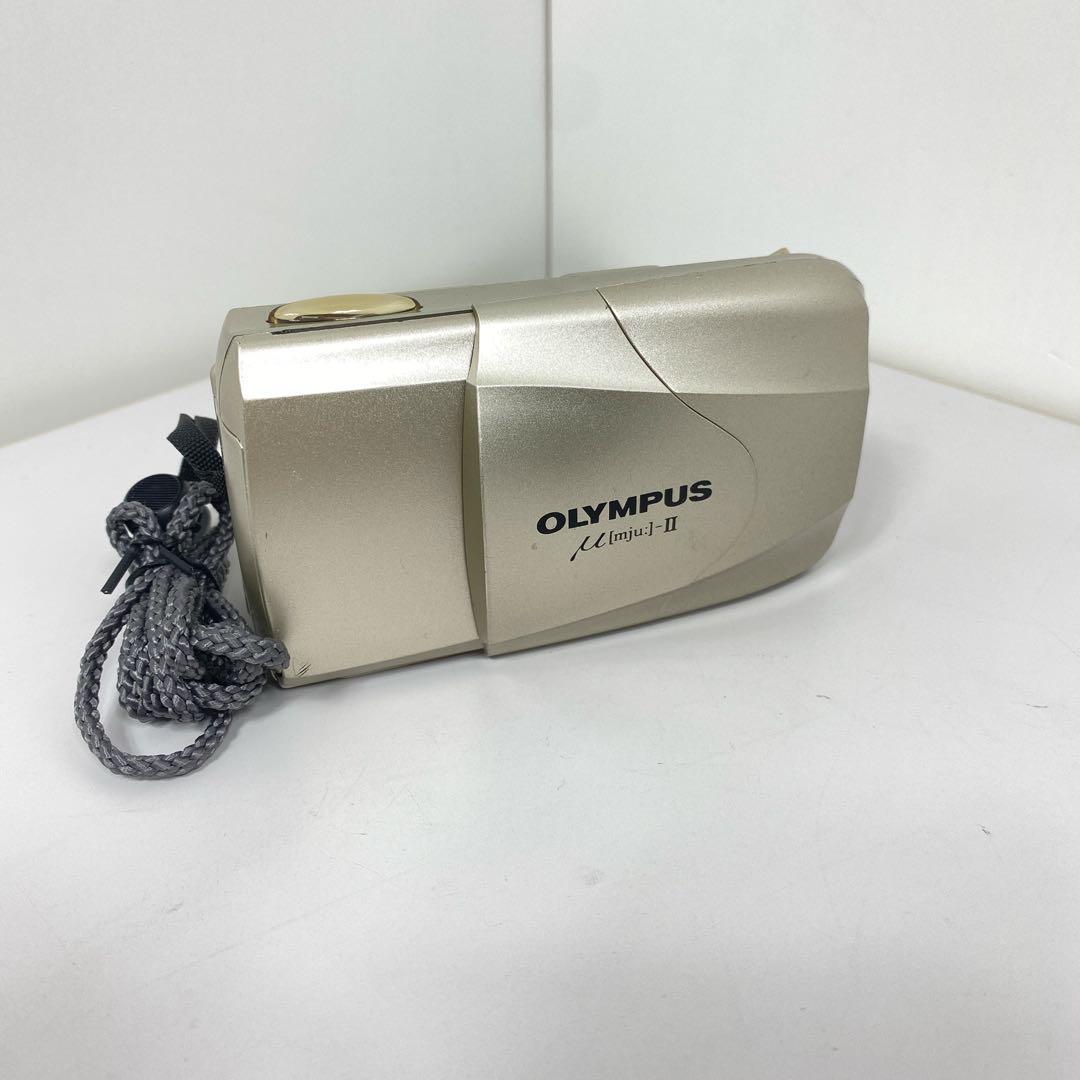 外観綺麗オリンパス μ-II シャンパンゴールド OLYMPUS　ミュー II
