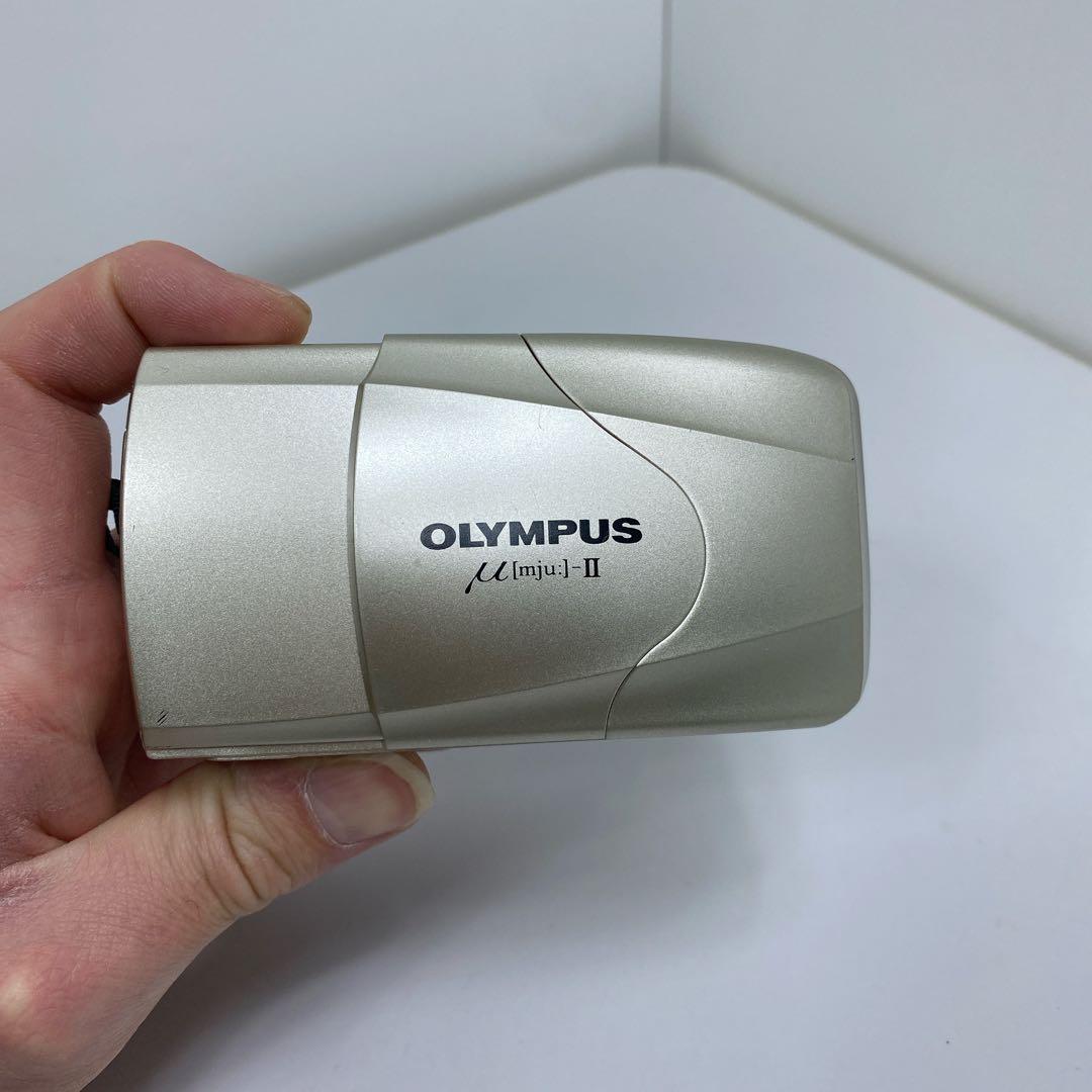外観綺麗オリンパス μ-II シャンパンゴールド OLYMPUS　ミュー II