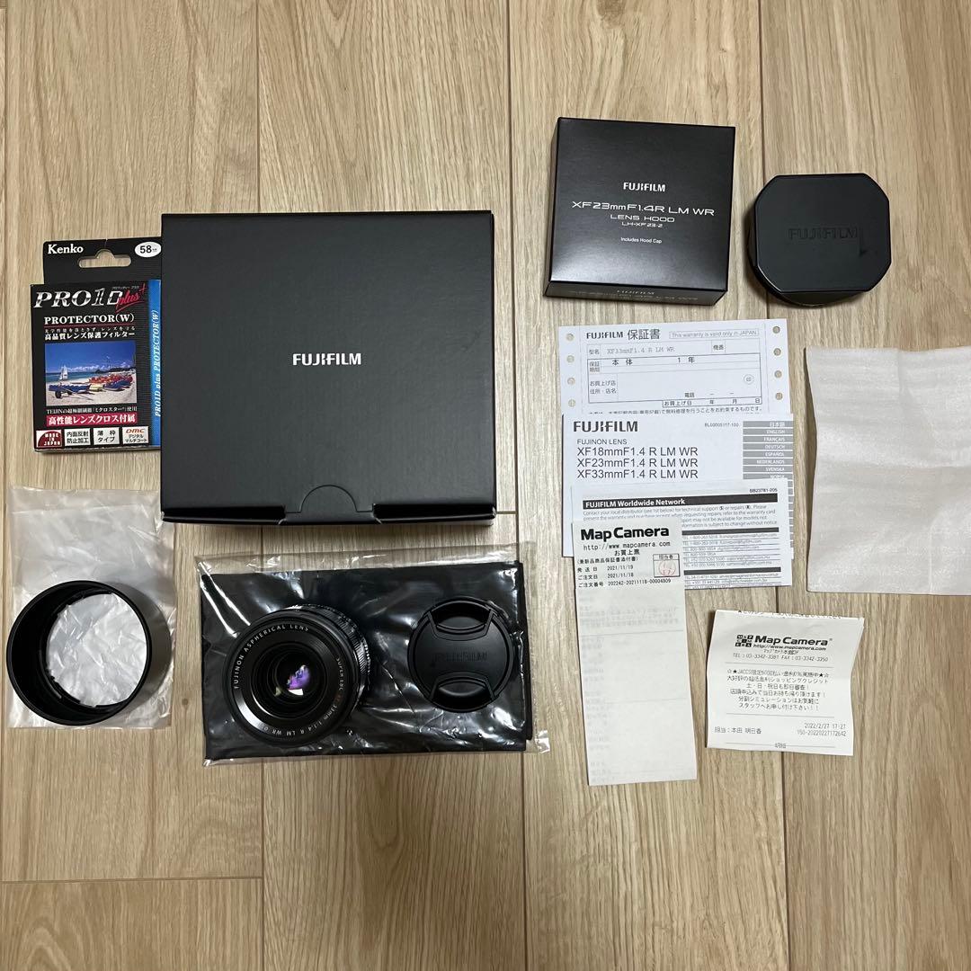XF33mmF1.4 R LM WR +別売り純正フード+保護フィルター