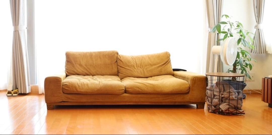 Re:CENO/リセノ　FOLK3人掛けソファー　替えのカバー付き