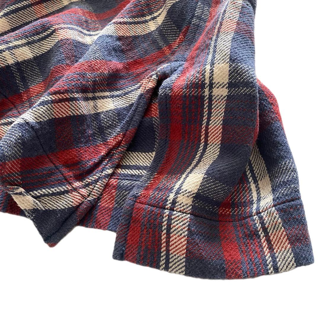 45R 45rpm 日焼けネル フリルカシュクール ブラウス チェック Aライン