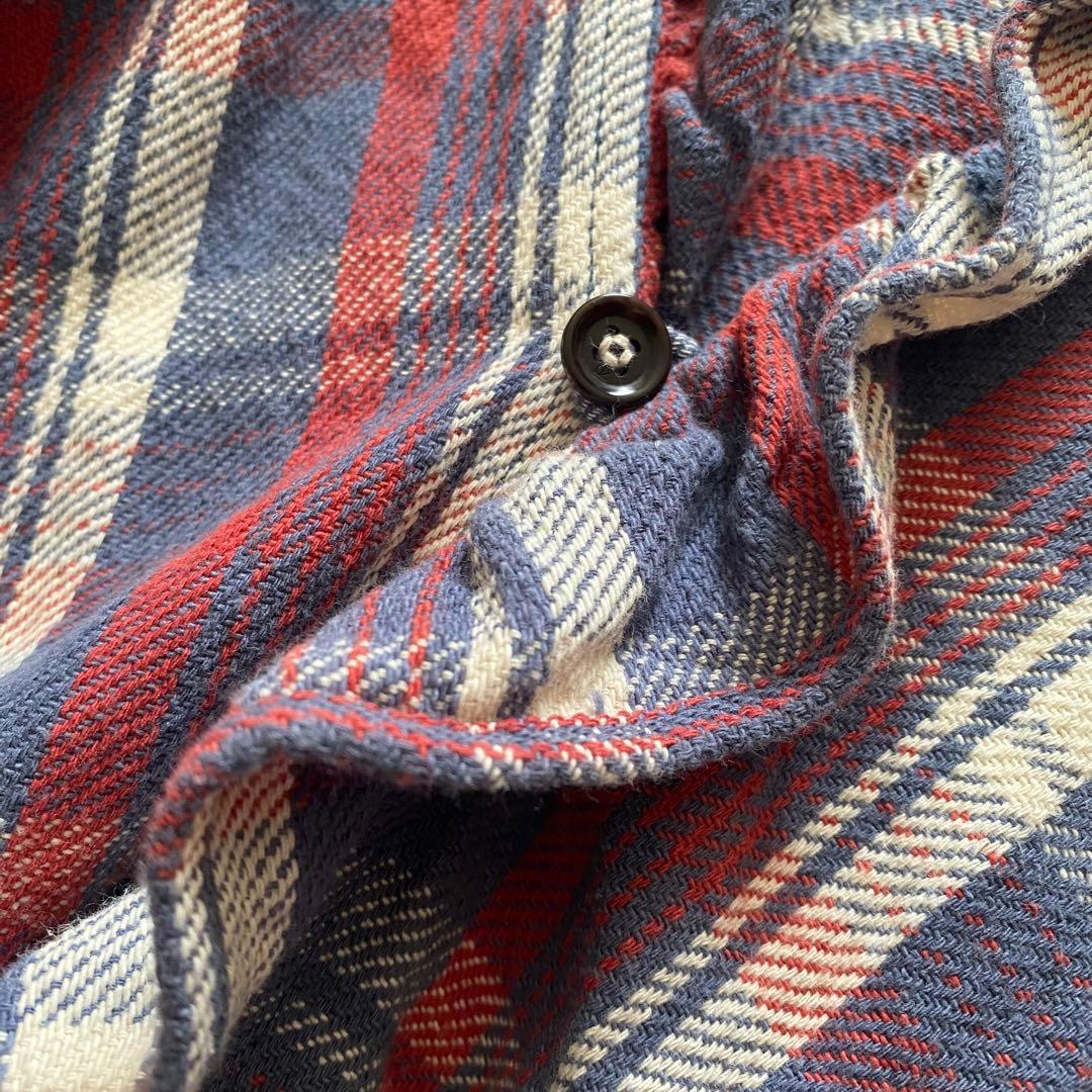 45R 45rpm 日焼けネル フリルカシュクール ブラウス チェック Aライン