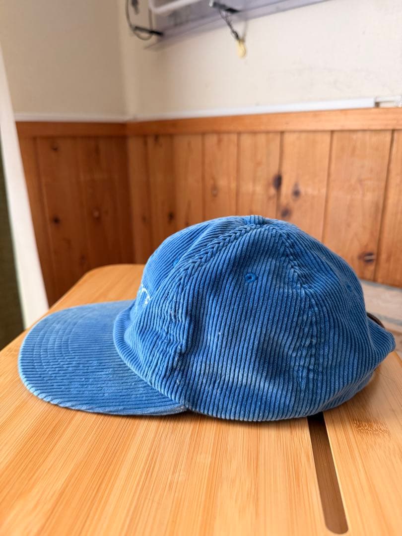 supreme コーデュロイキャップ 青