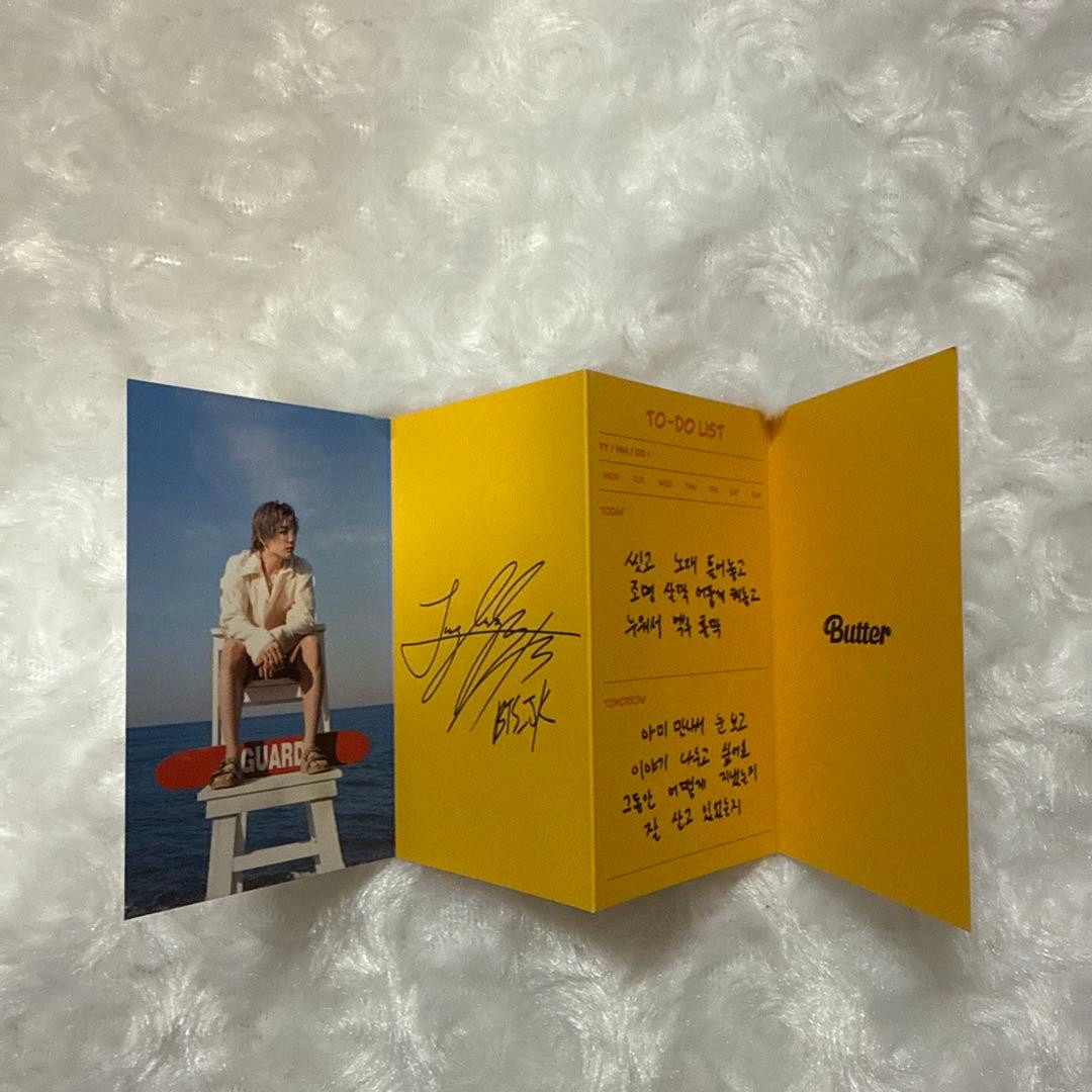 ジョングク　Jung Kook Butter トレカ　メッセージカードセット
