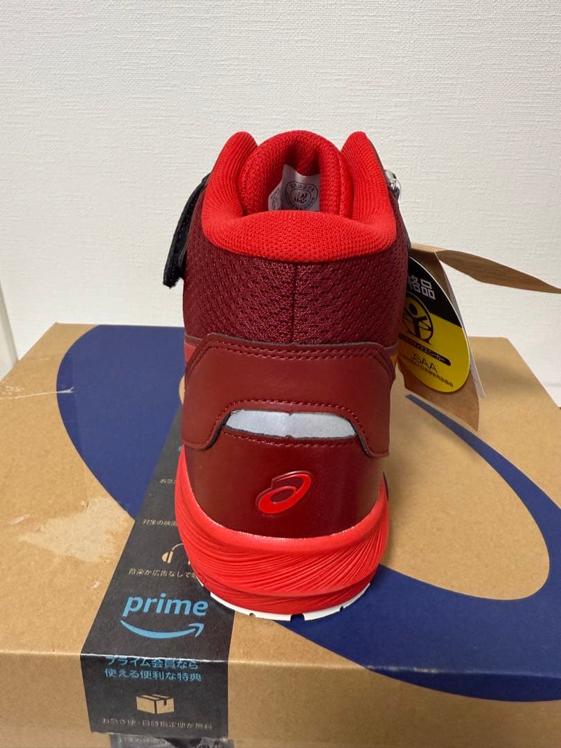 ASICS WINJUS CP216 安全靴 25.5cm レッド
