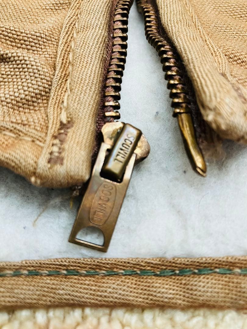 70's carhartt 初期ダッグベストSCOVILLジップ　裏ボアライナー