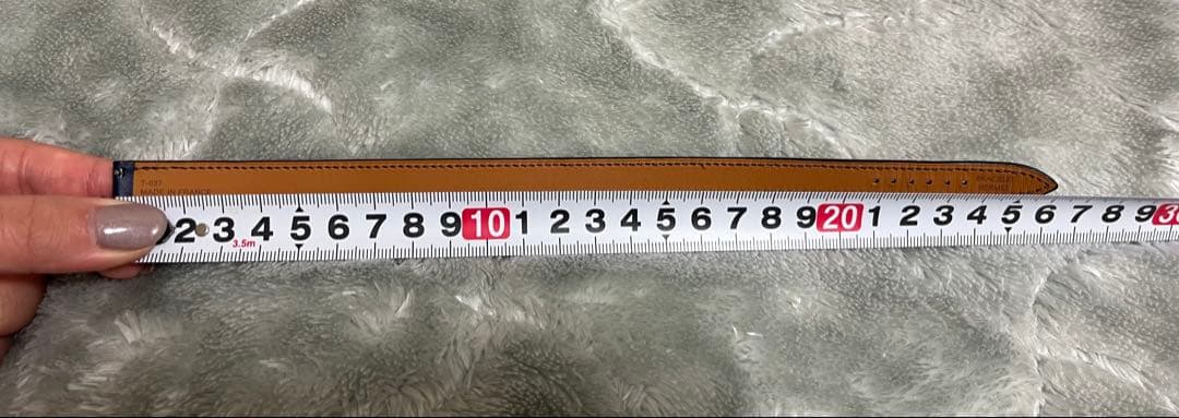 HERMES 《ケープコッド》 PM31 二重巻 純正レザーベルト ネイビー