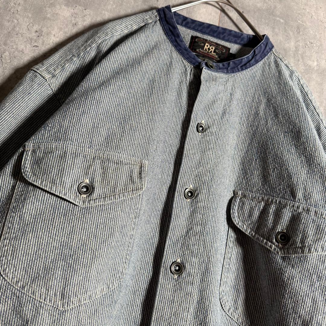 ⭐️希少⭐️RRL ダブルアールエル シャツジャケット 90s バンドカラー L