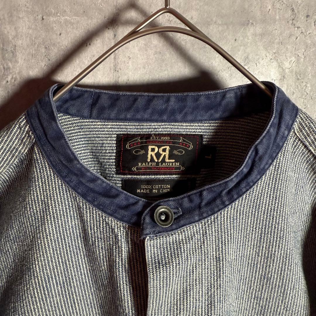 ⭐️希少⭐️RRL ダブルアールエル シャツジャケット 90s バンドカラー L