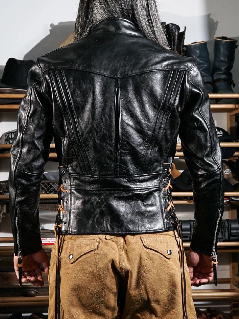 1930年代復刻 SAN MATEOピーターズ型茶芯ホースハイド 1.3mm L