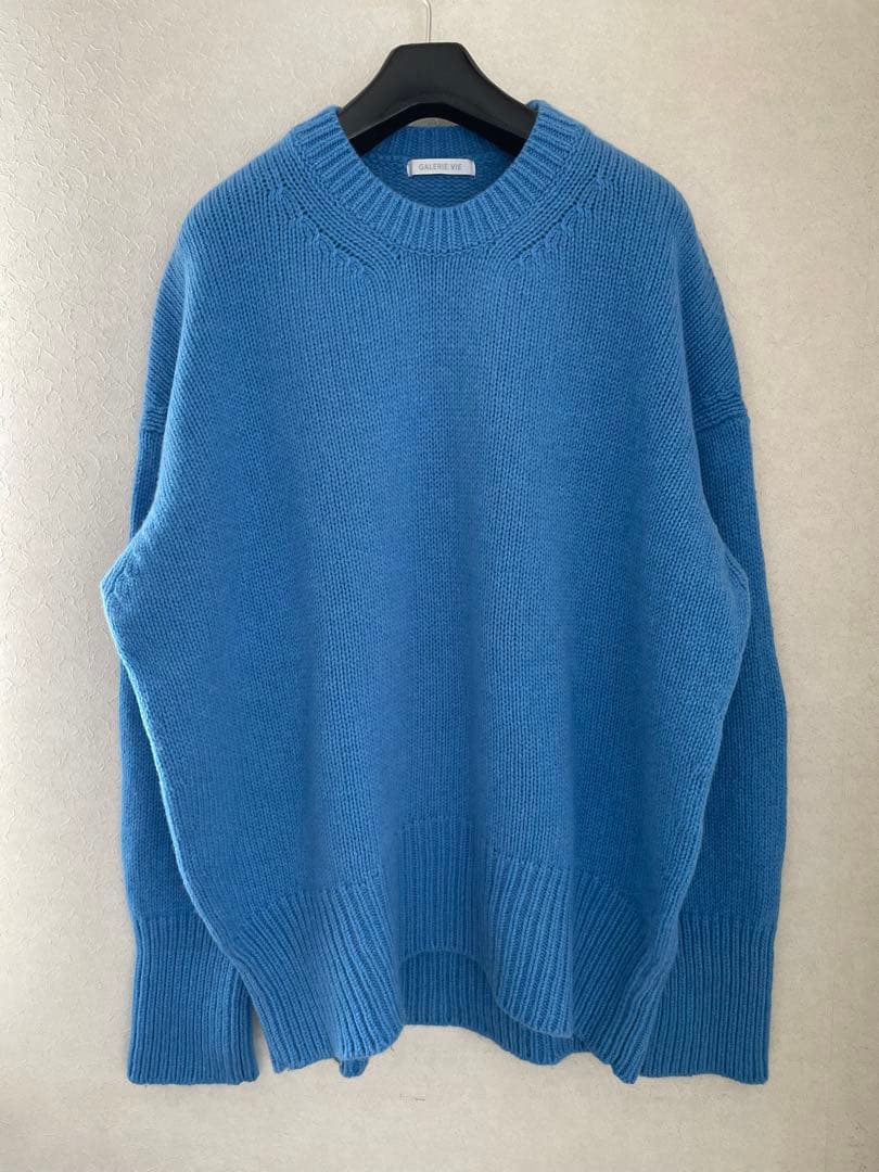 ギャルリーヴィー ファインウールクルーネックプルオーバー ニット Mサイズ